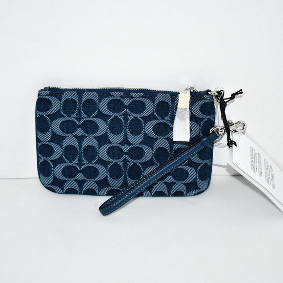 COACH Essential SMALL Wristlet in Demin #CAT61 LHRHY NWT - Picture 3 of 5